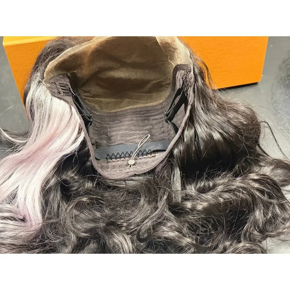 Wavymy Hair Natural Black 100% Human Hair Body Wave Wig 16